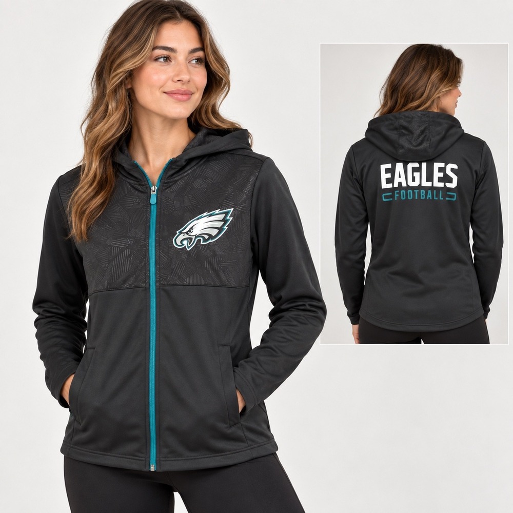 Fanatics Philadelphia Eagles Women's Full Zip Hooded Jacket Small